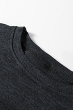 Load image into Gallery viewer, Black Color Block Leopard Patchwork Long Sleeve Casual Top
