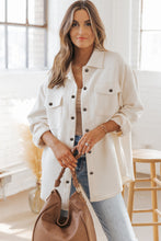 Load image into Gallery viewer, Solid Textured Flap Pocket Buttoned Shacket
