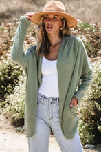 Load image into Gallery viewer, Laurel Green Waffle Knit Open Front Cardigan

