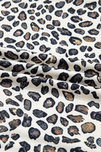 Load image into Gallery viewer, Khaki Plus Size Leopard Loose Pullover Casual Shorts 2pcs Outfit
