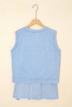 Load image into Gallery viewer, Myosotis 2 Pieces Mineral Wash Cotton Tank Top Lined Split Skirt Set

