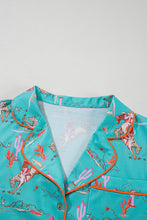 Load image into Gallery viewer, Aruba Blue Cowgirl Country Print Pajamas Set
