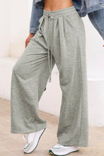 Load image into Gallery viewer, Gray Tied Elastic High Waist Pleated Detail Solid Sweatpants
