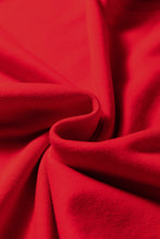 Load image into Gallery viewer, Fiery Red Varsity Contrast Banded Sleeve Shift Sweatshirt Dress

