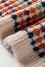 Load image into Gallery viewer, Multicolour Dotty Striped Pattern Knit Drop Shoulder Sweater
