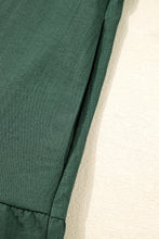 Load image into Gallery viewer, Canton Contrast Ricrac Trim Button V Neck Knotted Bracelet Sleeve Shift Dress
