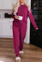 Load image into Gallery viewer, Long Sleeve Pullover and Jogger Pants Lounge Set
