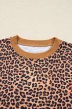 Load image into Gallery viewer, Khaki Leopard Pullover and Pants 2pcs Outfit with Bow Embroidery
