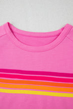Load image into Gallery viewer, Bonbon Striped Patch Front Casual Tee
