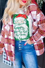 Load image into Gallery viewer, Rose Christmas Plaid Casual Flannel Shacket
