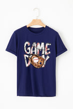 Load image into Gallery viewer, Blue GAME DAY TOUCH DOWN Graphic T Shirt
