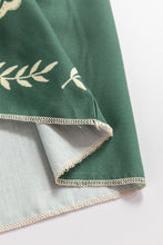 Load image into Gallery viewer, Mist Green Tie Neck Boho Floral Pattern Puff Sleeve Shift Dress
