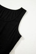 Load image into Gallery viewer, Black 3 Pcs Crop Tank Top Shorts with Cardigan Lounge Set
