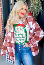 Load image into Gallery viewer, Rose Christmas Plaid Casual Flannel Shacket
