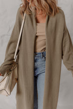 Load image into Gallery viewer, DUNE Solid Color Textured Knit Open Front Oversize Midi Sweater Cardigan
