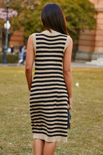 Load image into Gallery viewer, Parchment Buttoned Front Pencil Midi Sleeveless Sweater Dress
