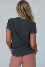 Load image into Gallery viewer, Dark Grey RISE WITH THE SUN Western Fashion Graphic Tee
