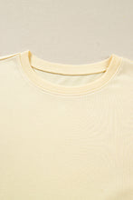 Load image into Gallery viewer, Beige Double Tiered Ruffle Hem Long Sleeve Loose Mini Dress
