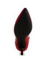Load image into Gallery viewer, 21004-1762429927633-Faux Leather Ankle Boots_SH5359_RED (8).jpg
