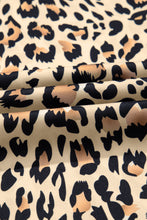 Load image into Gallery viewer, Parchment Leopard Drawstring Elastic Waistband Flowy Wide Leg Pants
