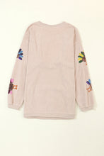 Load image into Gallery viewer, Apricot Turkey Graphic Corded Baggy Sweatshirt
