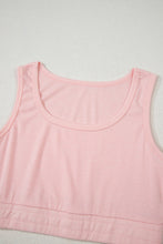 Load image into Gallery viewer, Light Pink 3 Pcs Crop Tank Top Shorts with Cardigan Lounge Set
