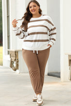 Load image into Gallery viewer, Light French Beige Drop Shoulder Pullover and Jogger Pants Set
