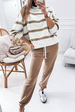 Load image into Gallery viewer, Light French Beige Drop Shoulder Pullover and Jogger Pants Set
