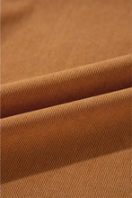 Load image into Gallery viewer, Desert Gold Corduroy Pleated Puff Sleeve Shift Short Dress
