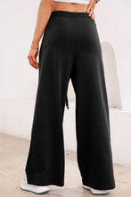 Load image into Gallery viewer, Dearlovers Black Tied Elastic High Waist Pleated Detail Solid Sweatpants
