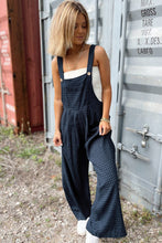 Load image into Gallery viewer, Sail Blue Plaid Print Buttoned Pocketed High Waist Overall
