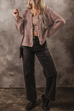 Load image into Gallery viewer, Goat Cut Out Textured Knit Buttoned Cardigan
