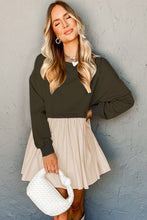 Load image into Gallery viewer, Jungle Green Sweatshirt Poplin Mini Dress
