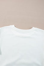 Load image into Gallery viewer, White French Terry Color Block Long Sleeve Top
