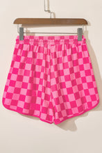 Load image into Gallery viewer, Rose Checkered Drawstring Elastic Waist Casual Shorts
