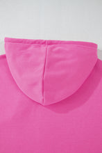Load image into Gallery viewer, Sachet Pink Solid Drop Shoulder Drawstring Cropped Hoodie
