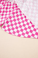 Load image into Gallery viewer, Pink Checkerboard T Shirt and High Waist Skorts 2 Piece Outfit
