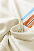 Load image into Gallery viewer, Apricot Striped Patchwork Quarter Zip Pullover Loose Pant Set
