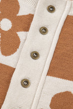 Load image into Gallery viewer, Thai Curry Flower Plaid Henley Baggy Sweater
