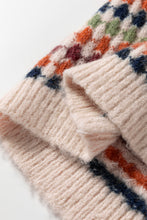 Load image into Gallery viewer, Multicolour Dotty Striped Pattern Knit Drop Shoulder Sweater
