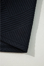 Load image into Gallery viewer, Black Solid Color Textured Long Sleeve Shift Dress
