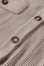 Load image into Gallery viewer, Smoke Gray Solid Corded Drop Shoulder Plus Size Shacket
