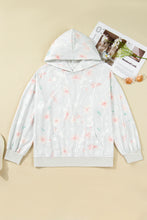 Load image into Gallery viewer, Gray Floral Print Plus Size Loose Hoodie
