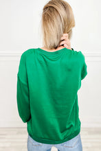 Load image into Gallery viewer, Sea Green Plaid MERRY Christmas Vacation Sweatshirt
