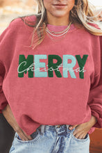 Load image into Gallery viewer, Strawberry Pink MERRY Christmas Chenille Embroidered Corded Sweatshirt
