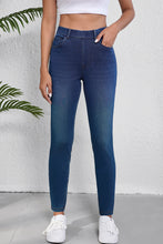 Load image into Gallery viewer, Ashleigh Blue Multiple Pockets Straight Leg Washed Stretchy Knit Casual Jeans
