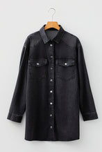 Load image into Gallery viewer, Medium Grey Beau Chest Pocket Raw Hem Denim Loose Shirt Dress
