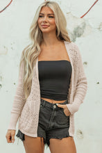 Load image into Gallery viewer, Jet Stream Mix Pattern Hollowed Knit Open Front Cardigan
