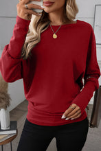 Load image into Gallery viewer, Red Dahlia Solid Color Extended Cuffs Long Sleeve Top

