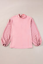 Load image into Gallery viewer, Gossamer Pink Swiss Dot Balloon Sleeve Loose Blouse
